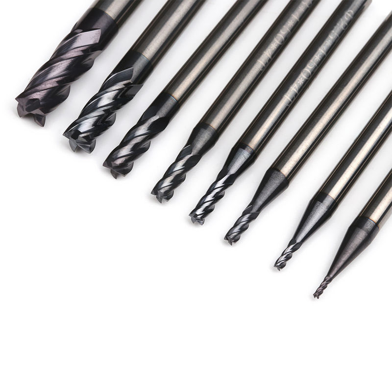 Tungsten Steel Square Cutting End Mill 4 Flute 1 - 25mm Diameter Abrasion Resistant
