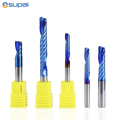 High Precision Solid Carbide End Mill Single Flute For Steel HRC 45 / 55 / 60 / 65